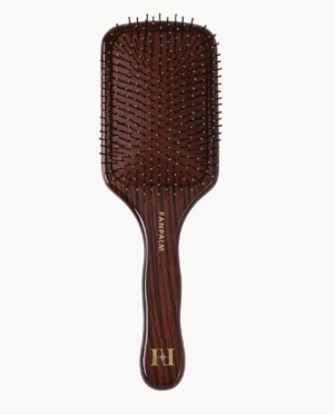Fan Palm Hairbrush Wet + Curly Glossy Brown Medium