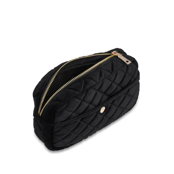 Fan Palm Beauty Bag Medium Black Velvet - Foto 3