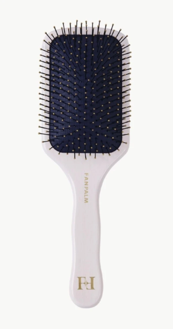 Fan Palm Hairbrush Wet + Curly Glossy White Medium - Foto 1